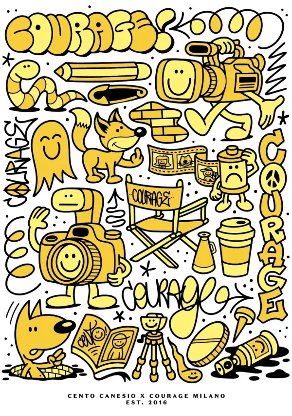 Courage Milano — illustration by Cento Canesio