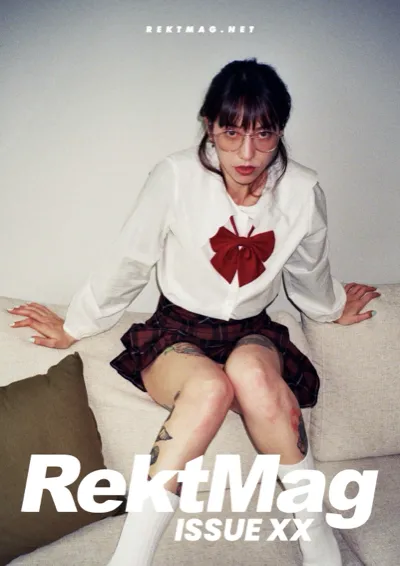 RektMag Issue XX (2026) cover — model Asami Hime photographed by Marco Miraglia in Barcelona, 35mm film