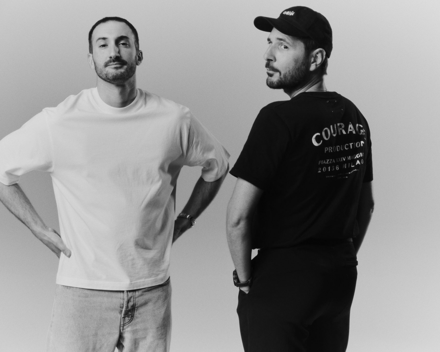 Marco Miraglia and Davide Caselli, founders of Courage Production, Milan