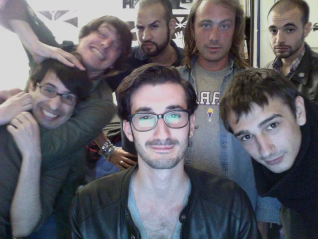 Marco Miraglia in Paris with directors Stefano Cipani, Giovanni Fumu, Giovanni Aloi and Andrea Barone