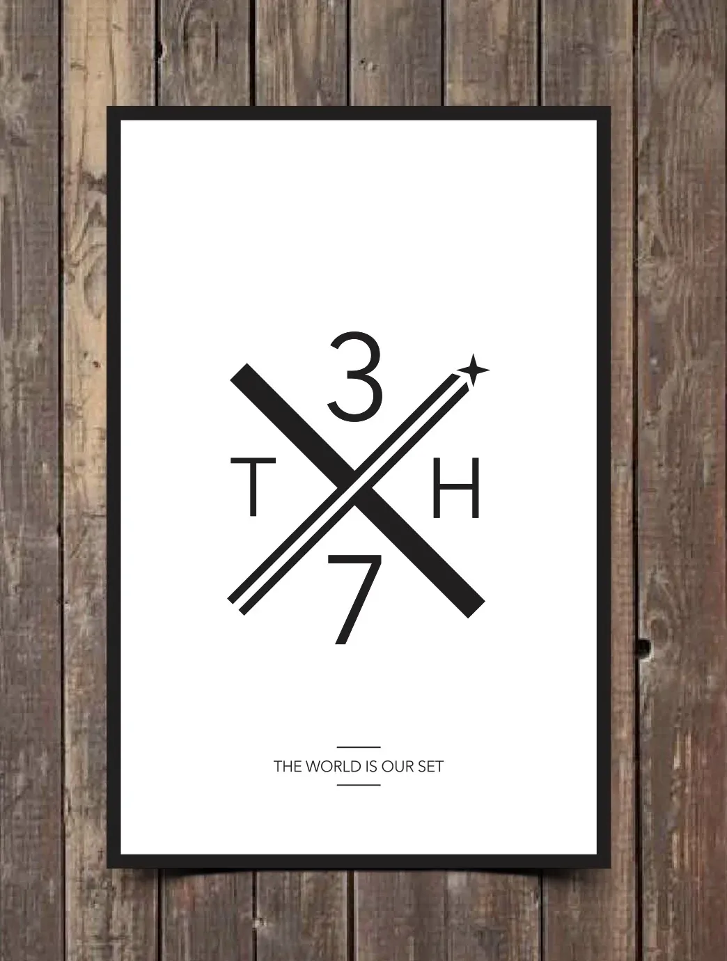 37thDegree logo poster — “The world is our set”