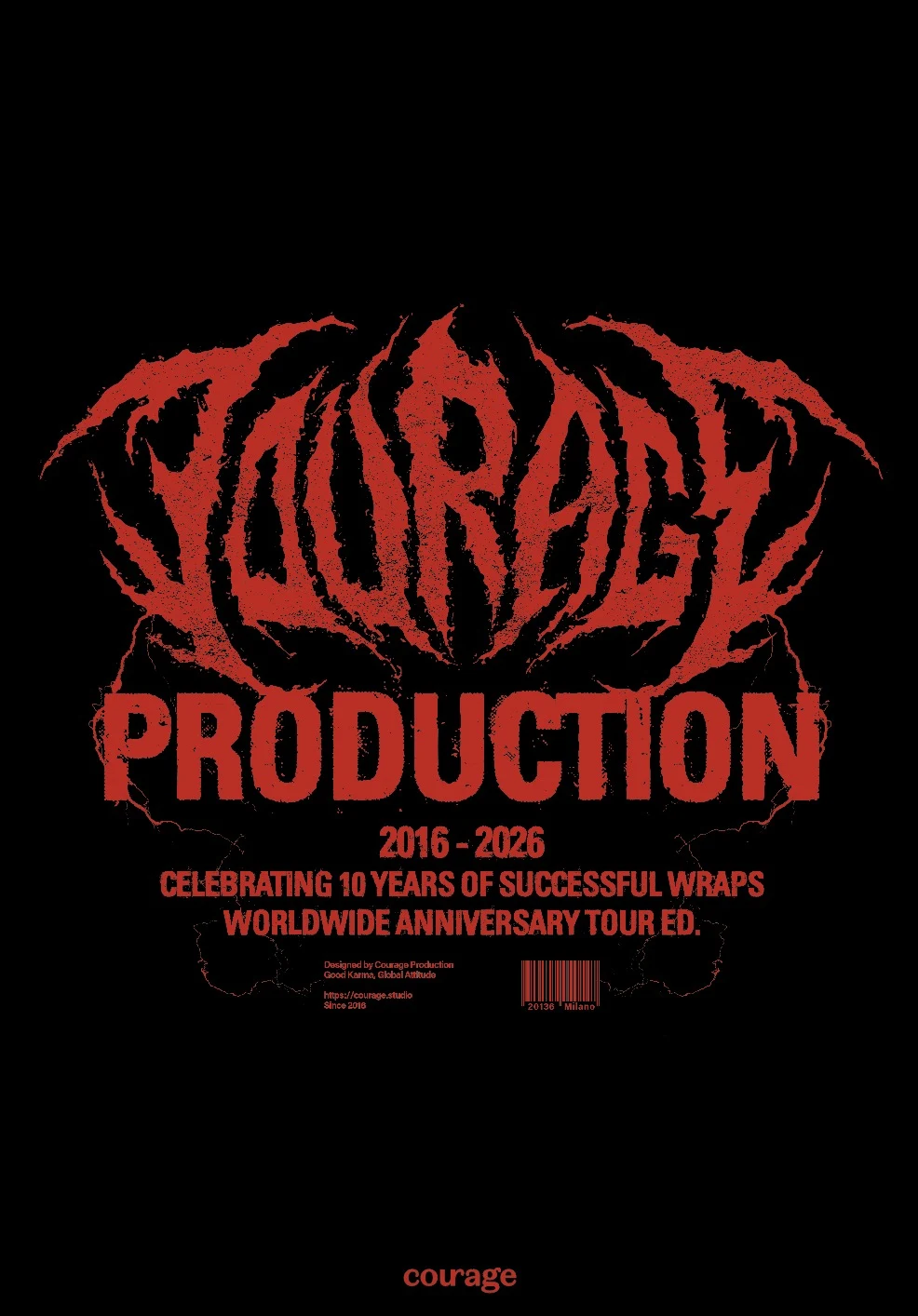 Courage Production — 10y Anniversary World Tour Ed. artwork by SoloMacello