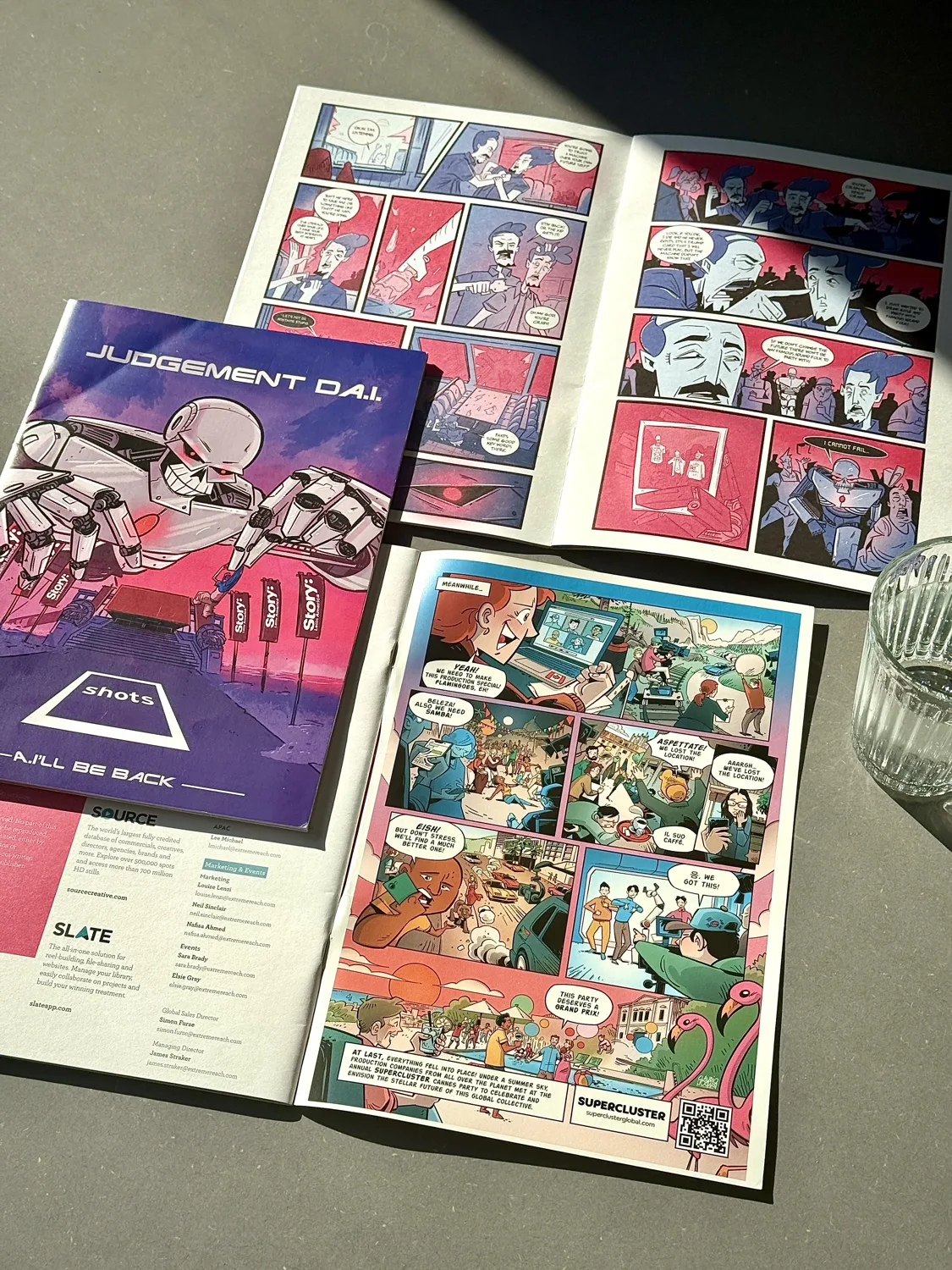 Supercluster — illustrated ad in shots magazine, Cannes